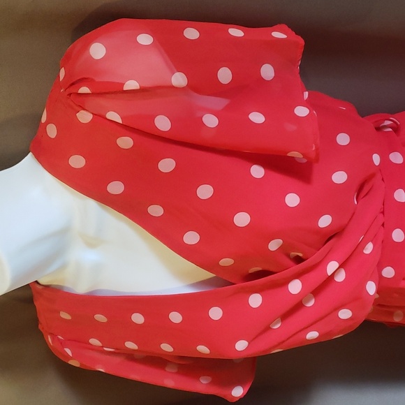 Francesca's Mi Ami Red and White Polka-dot Dress Size XXS - NWT - Picture 4 of 12